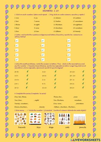 Numbers 1-20