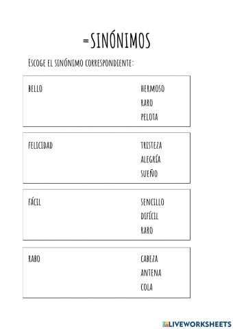 Sinónimos