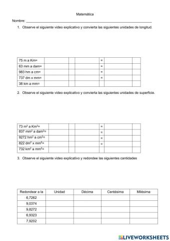 Convertir unidades de longitud y superficie