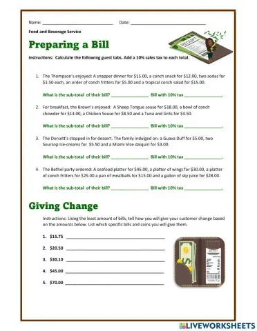 Preparing a Bill