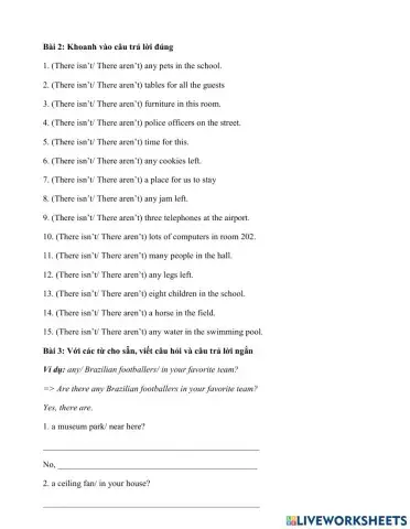 There is there are Chuyen sau 6