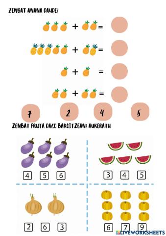 Matematika batuketak eta zenbakiak