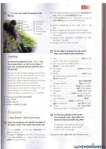 Past Simple - Past Continuous