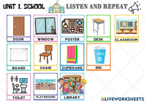 School vocabulary Open Up