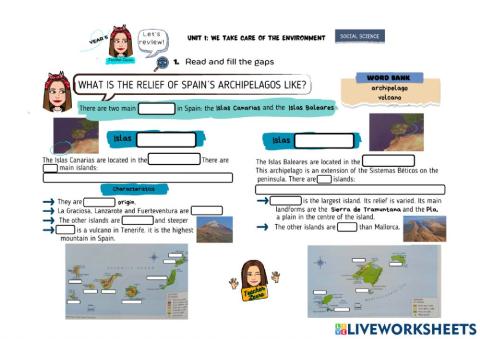 Unit 1: WE TAKE CARE OF THE ENVIRONMENT