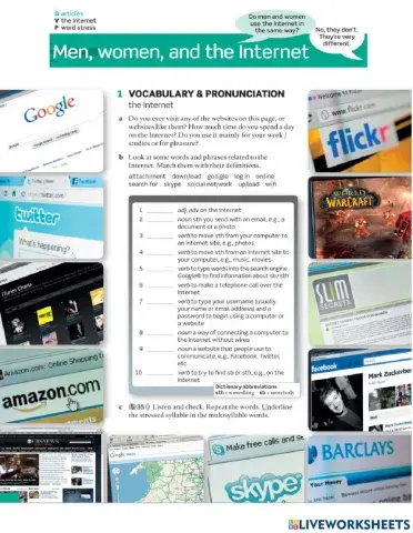 Men, Women and the Internet