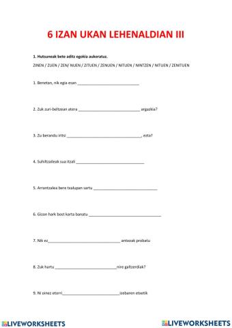6 izan ukan lehenaldian iii