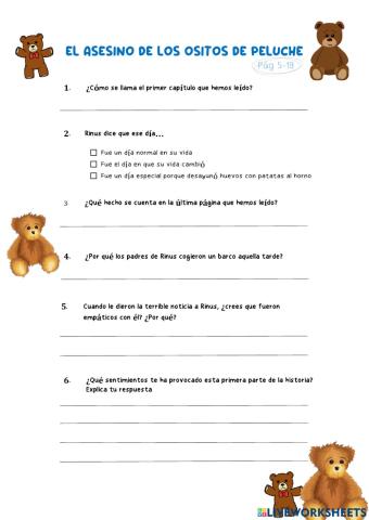 El asesino de los ositos de peluche 5-19