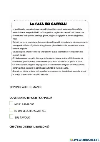 La fata dei cappelli