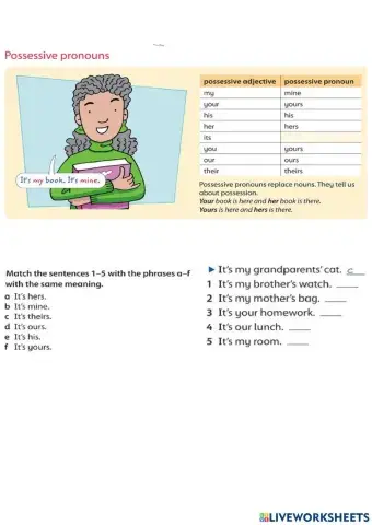 O2 Review Possessive Pronouns