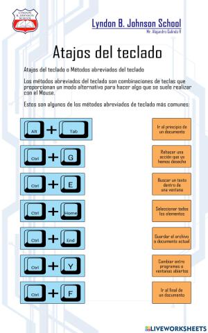 Atajos del teclado 2
