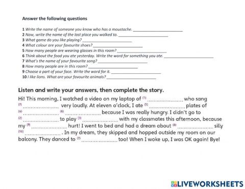 Let's write a story!