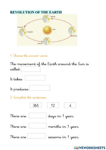 Revolution of the Earth