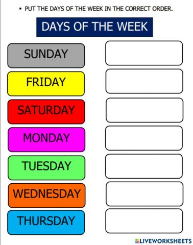 Days of the week