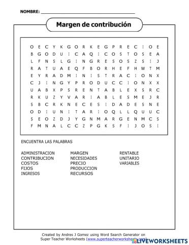 Margen de contribucion