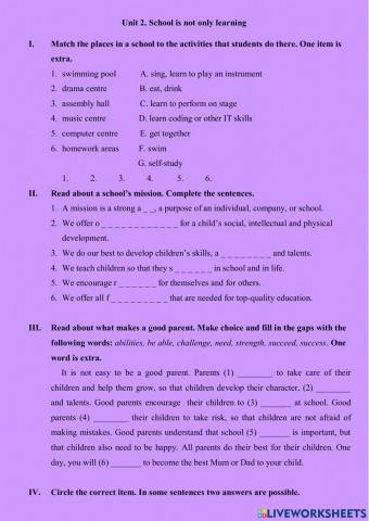 School is not only learning