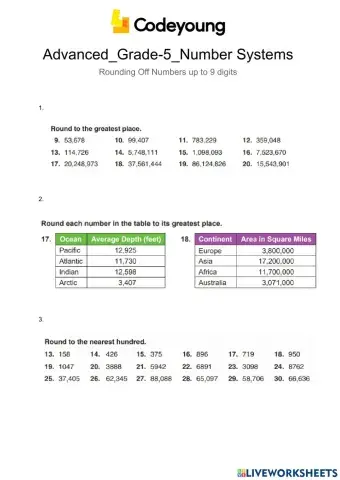 Advanced-Rounding Off Numbers up to 9 digits