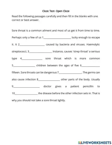 Open Cloze