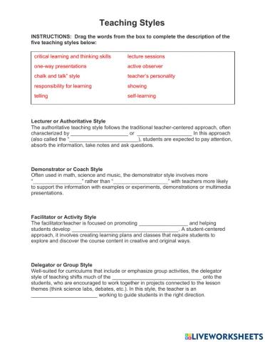 Teaching Styles