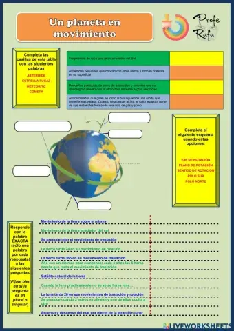 Un planeta en movimiento
