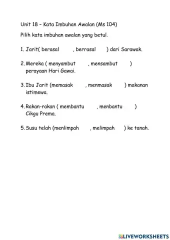 Tahun 1 Unit 18 Ms 104