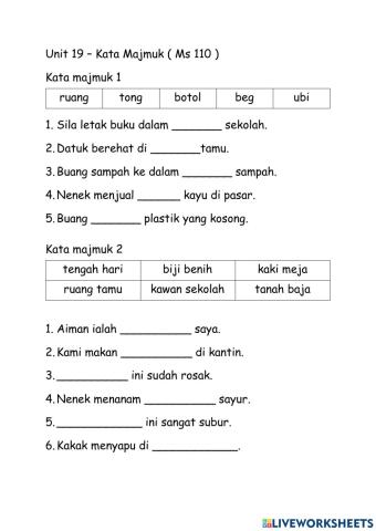 Tahun 1 Unit 19 Ms 110