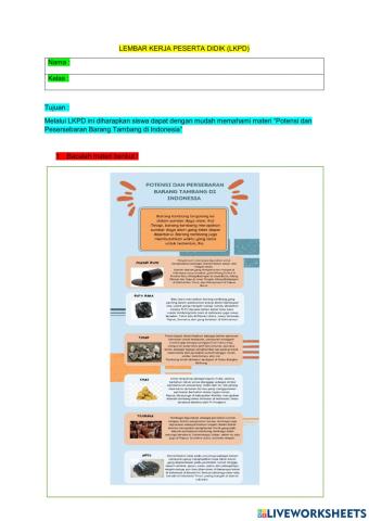 Potensi dan persebaran barang tambang di indonesia