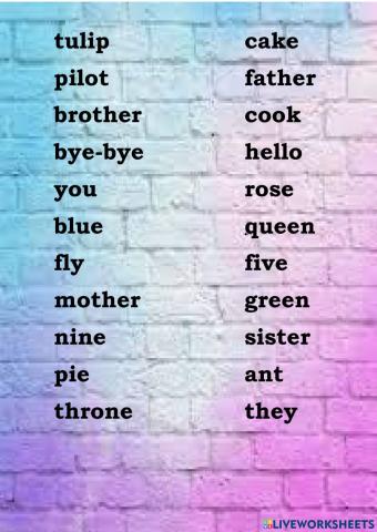 Join the words by meaning