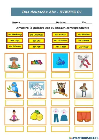 Das deutsche Abc. UVWXYZ 01
