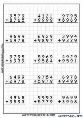 Письмове додавання натуральних чисел