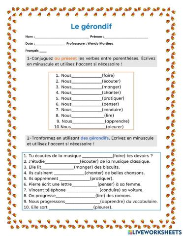 Le gérondif