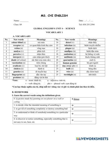 Foreign teacher-S9-Week 11-U4-Vocab 1