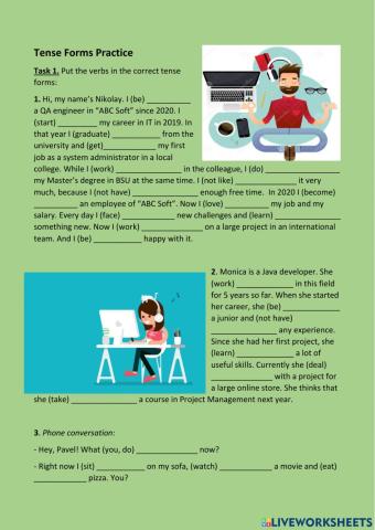 Tense Forms Practice