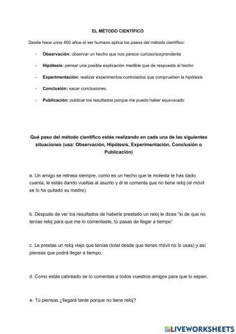 El método científico