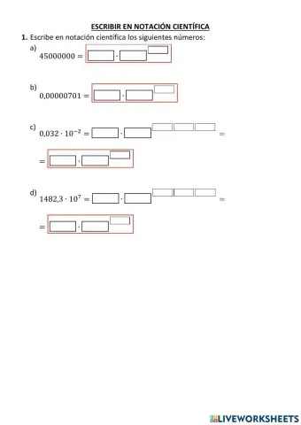 Escribir en notación científica (I)