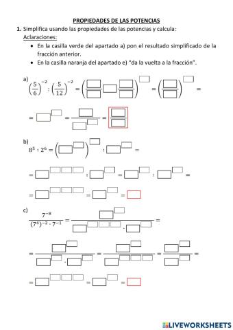 Propiedades de las potencias (I)