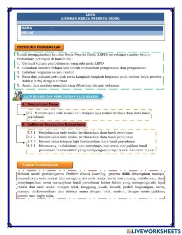 Orde dan Tetapan Laju XI