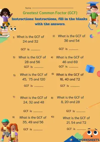 Greatest Common Factor (GCF)