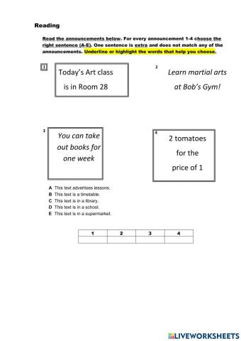 Reading-Listening Form 5