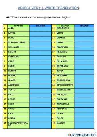 Adjectives(1).translation