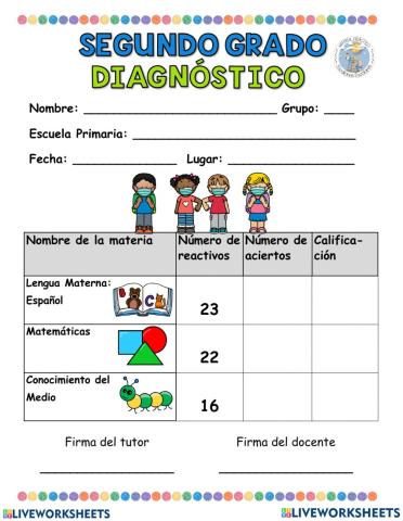 Diagnóstico de 2do de primaria
