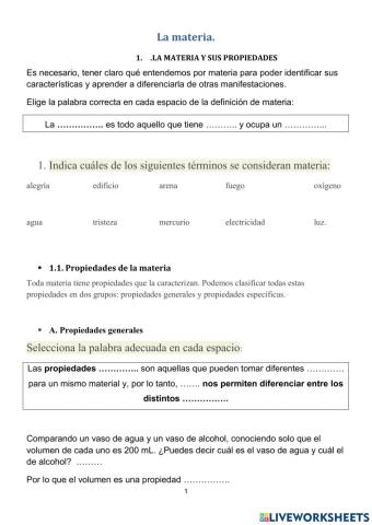 propiedades de la materia