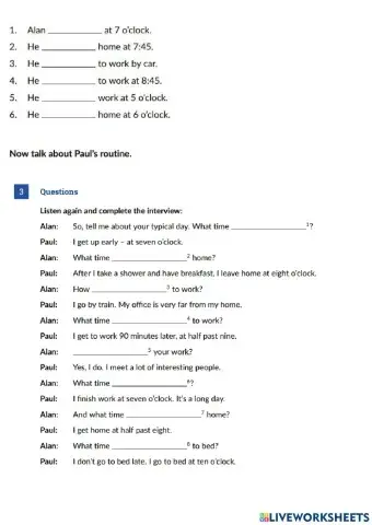 Jobs and occupations questions