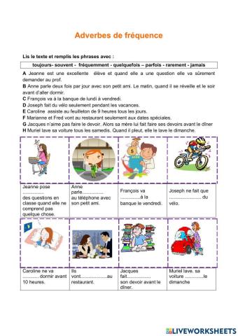 Adverbes de frequence