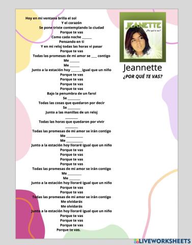 Canción Jeanette