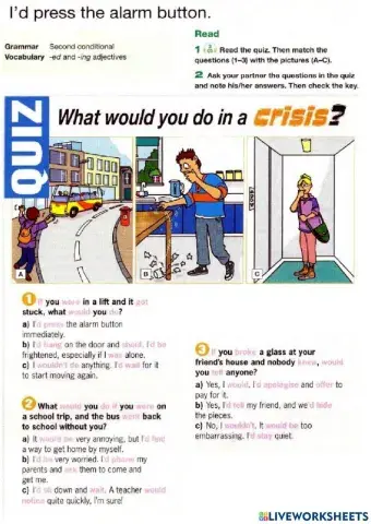 Second conditional and ed-ing adjectives