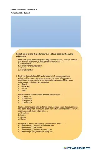 Fikih kelas vi minuman haram