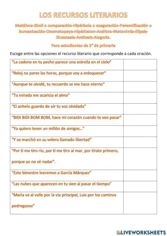 Recursos Literarios