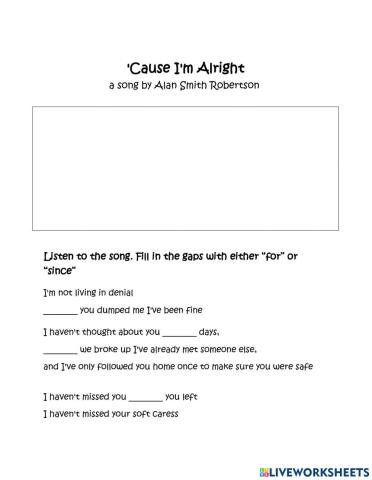 Present perfect song