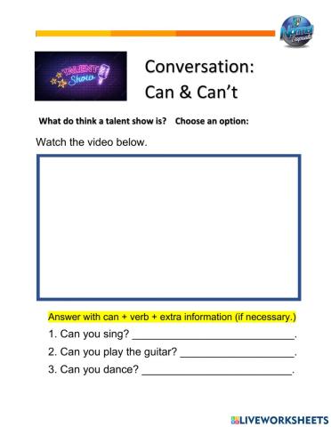 Conversation: can-can't
